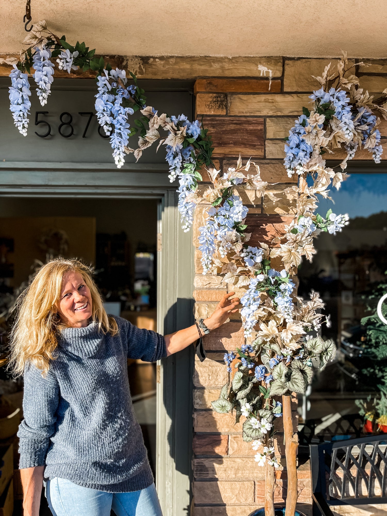 Flower Shop Owner In Front of Store in Goleta