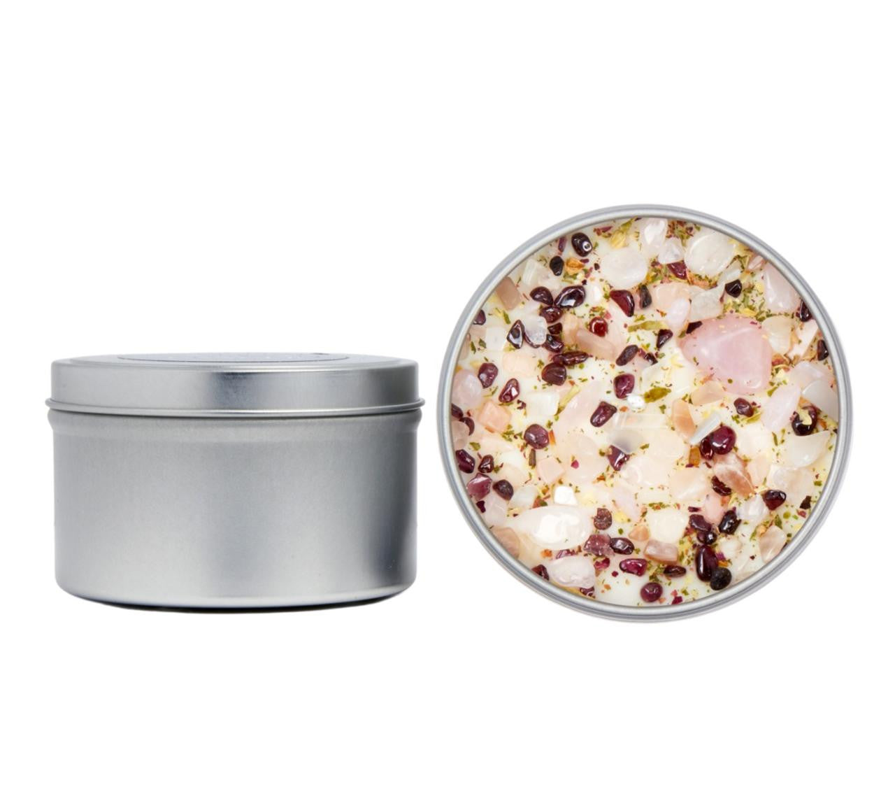 Rose Crystal Candle