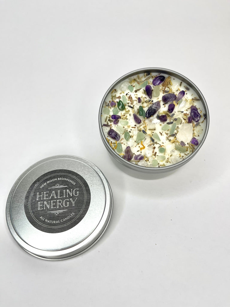 Healing Energy - Crystal Candle