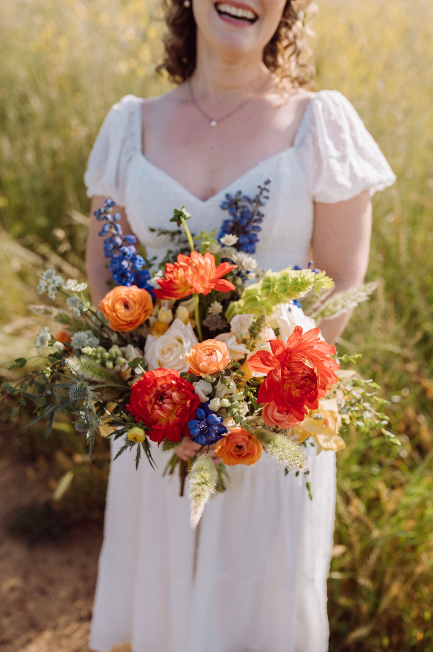 Colorful Bridal Bouquet Flowers in Santa Barbara / Goleta