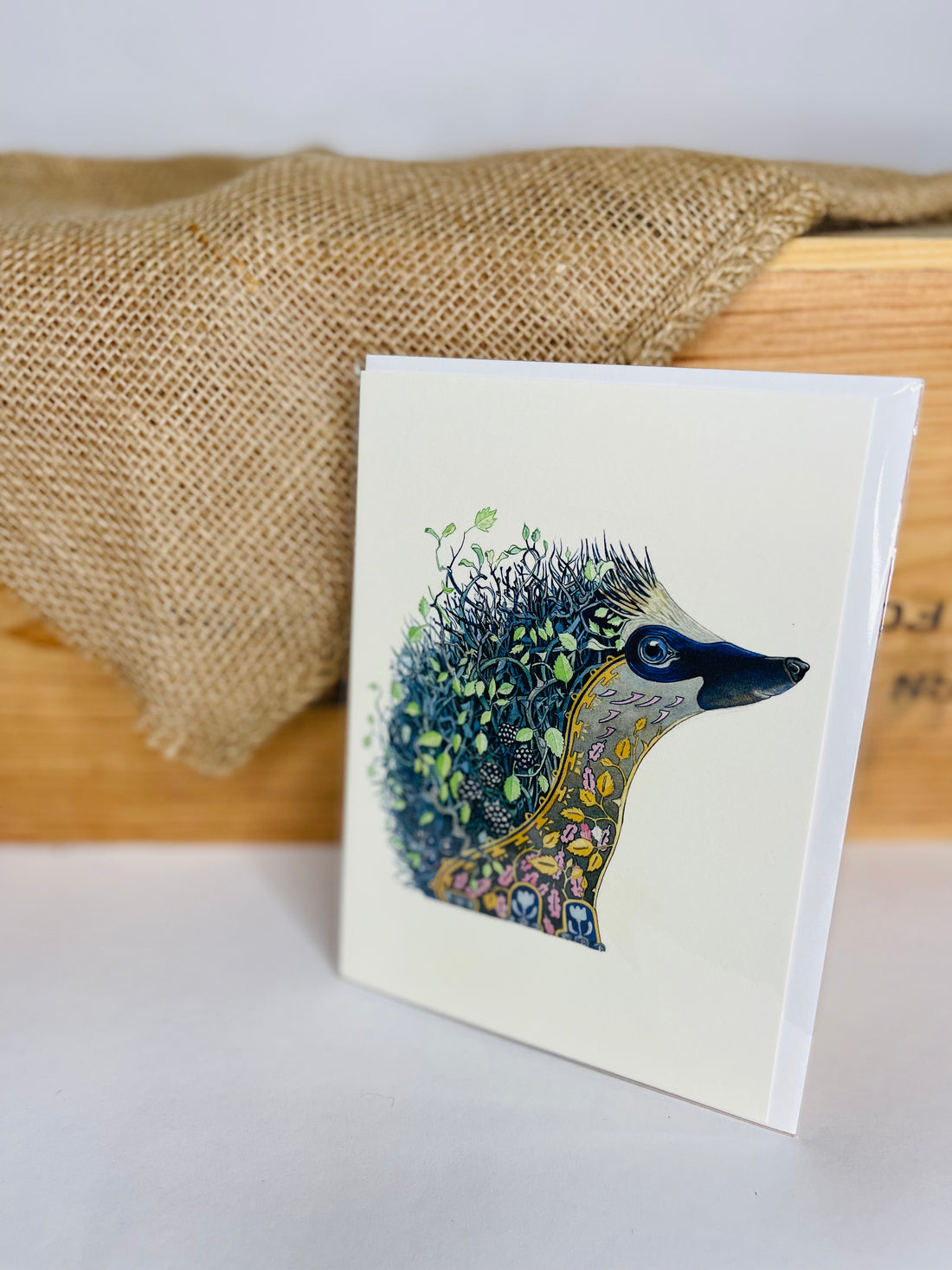 Hedgehog at Night Blank Card