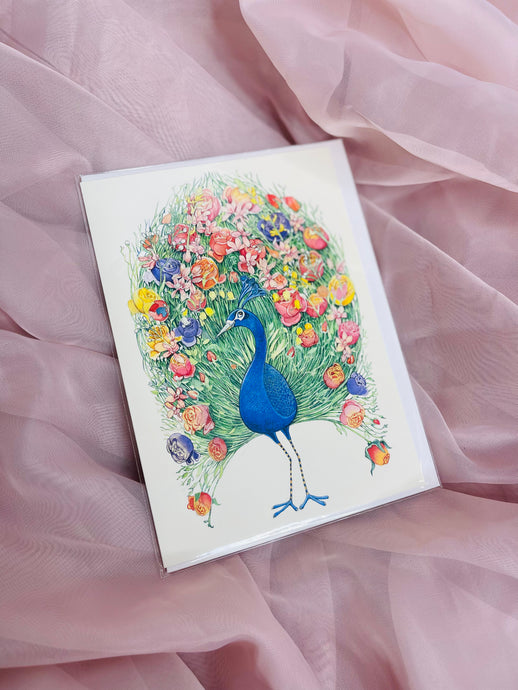 Peacock Blank Card