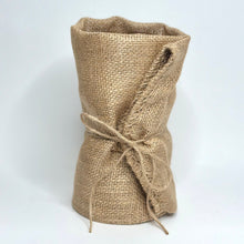 Glass Vase Wrapped In Burlap